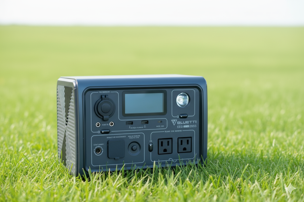 The Bluetti EB3A portable power station.
